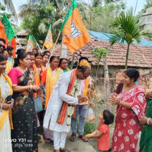 খেজুরী জুড়ে ব্যাপক প্রচার বিজেপি প্রার্থীর